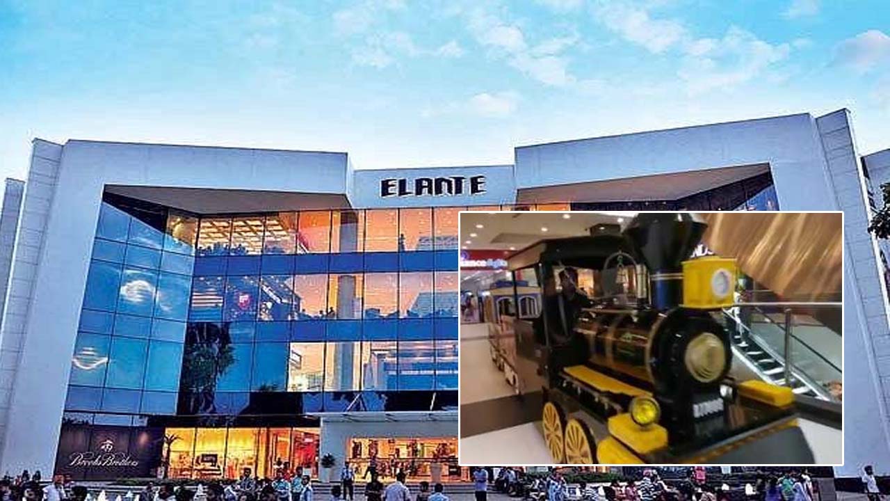 Toy train overturned inside Elante Mall in Chandigarh