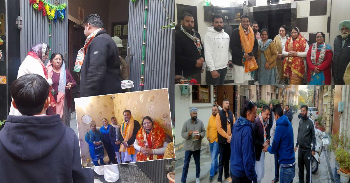 Door to door campaign of Congress candidate Rimpi Saini in Ward-73