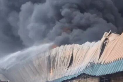 Massive fire in two factories in Jalandhar