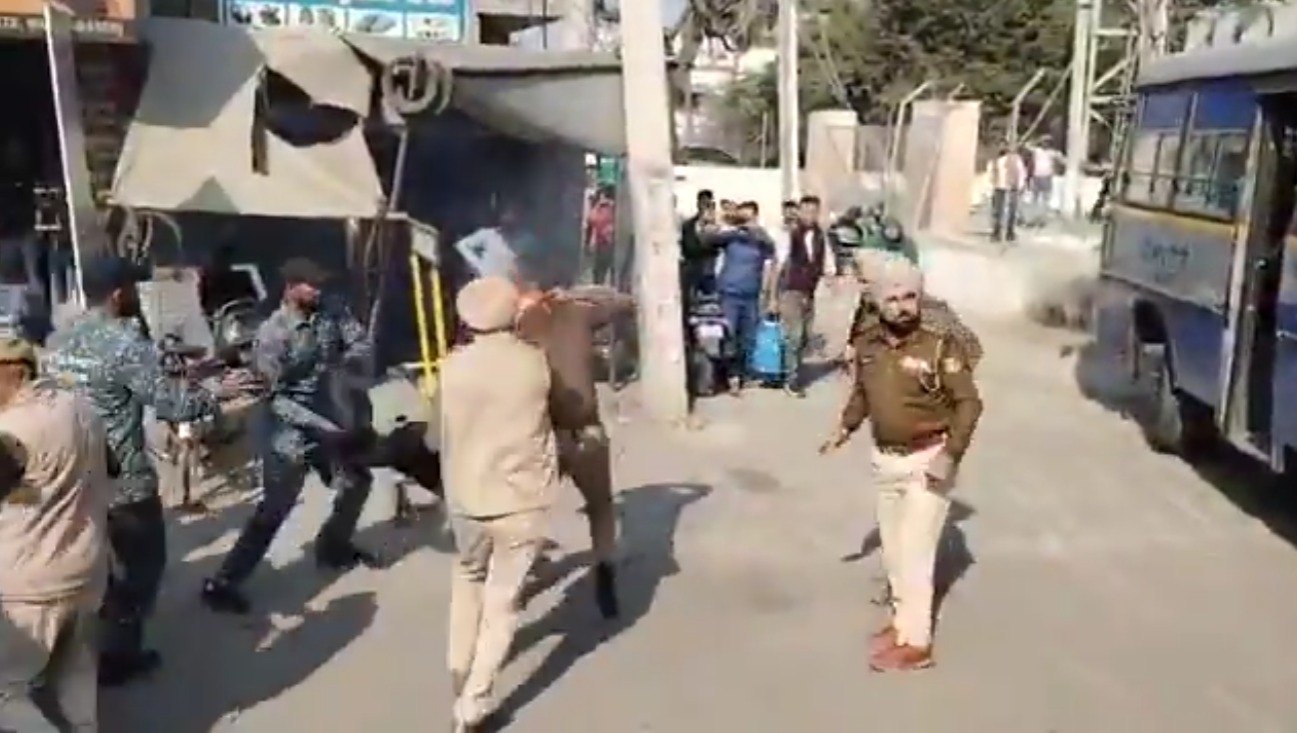 Punjab government suspends all employees involved in bus strike, 10 booked for SHO's uniform catching fire